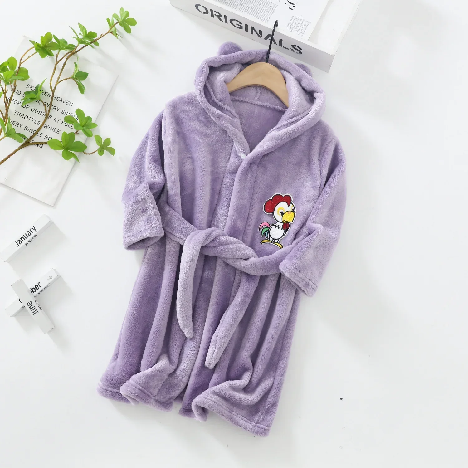 Winter Christmas Bath Robe For Girls Pajamas Animal Hooded Robes Children Dressing Gown Boys Sleepwear Kids Bathrobe 6 8 10 12Y
