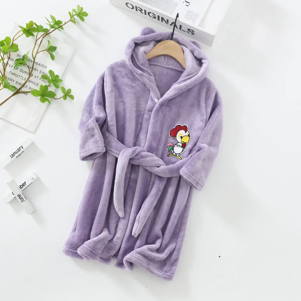 TEDD Accappatoio Con Cappuccio Per Bambini 1-6 Anni – Morbido E Assorbente Con Orecchie, Per Pigiama E Dopo Bagno