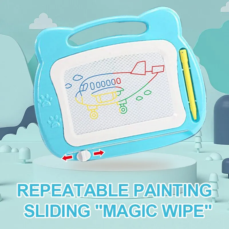 Mini Magnetic Drawing Board Portable Erasable Colorful Writing Pad Toy For Kid Toddlers Babies With One Pen Best Birthday Gift