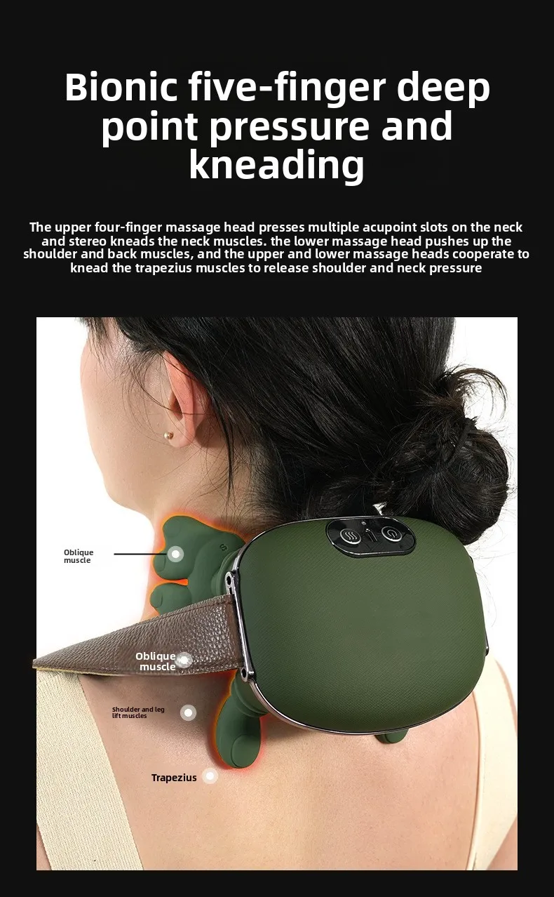 Oreiller de massage pour la nuque avec fonction chauffante_voghion.com