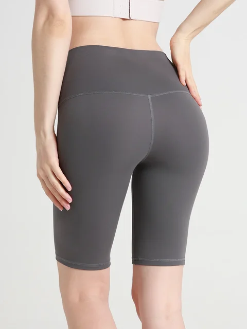 Summer Women's High Waisted Yoga Shorts High Elasticity No Awkward Lines Hip Lift Running Outdoor Cycling Fitness Sports Shorts