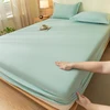 Solid Color Fitted Sheet with 2 Pillow Cases, Ultra Soft, Wrinkle Free, Breathable Deep Pocket Bed Sheet Hotel Quality Full Size 4