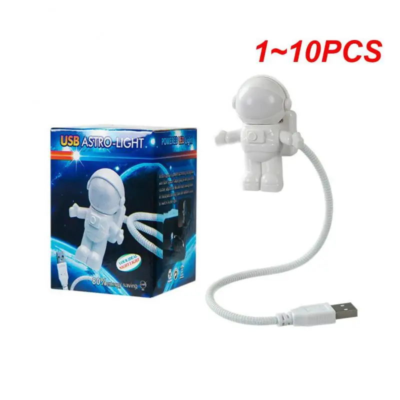 

1~10PCS USB Night Light LED Astronaut Lamp Desk Lamp Flexible LED Nightlight 5V Reading Table Light Space Man Decoration Lamp