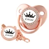 Customized Name Baby Pacifier With Chain Clip 0-18 Months 1