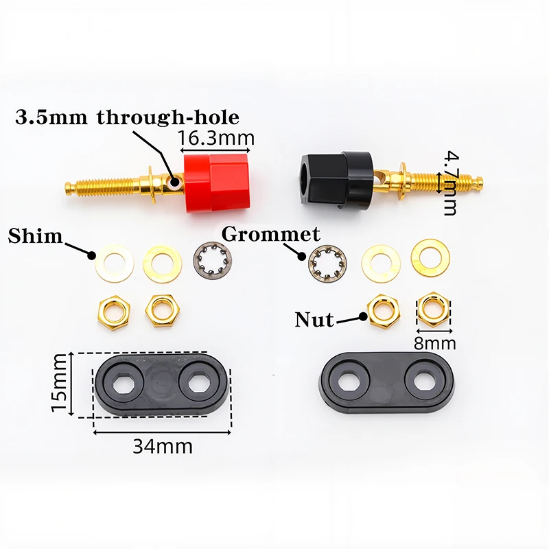 Audio connectors available in multiple pack quantities (2/4/10 Pcs).