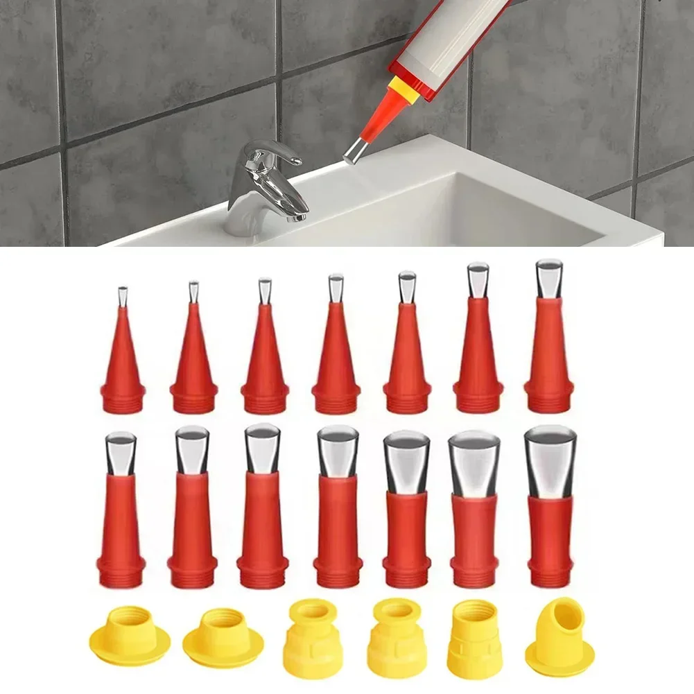 Universal Integrated Rubber Nozzle Tool Kit Reusable Sealing Caulking Nozzle Coating Reusable Rubber Tool Kit