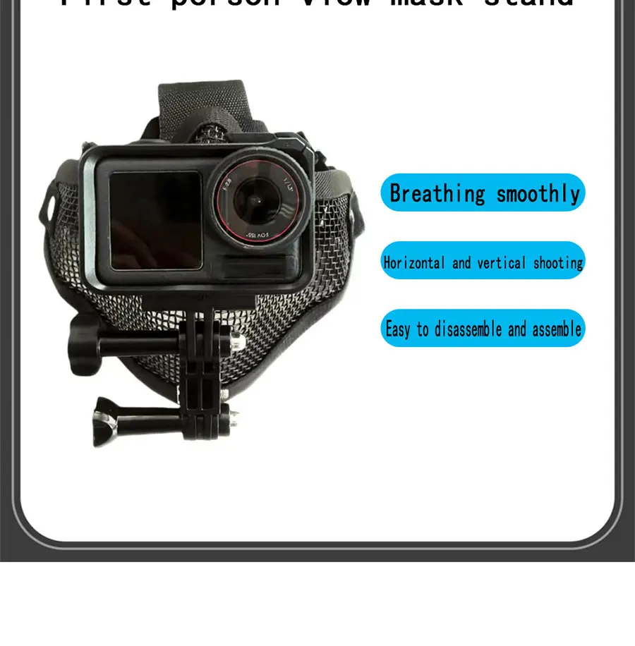 MYOBO Action 6 Kinnhalterung Telefonhalter Taktische Gesichtsmaskenhalterung für GoPro Hero DJI Osmo Insta360 Action-Kamera Zubehör – Detail 3