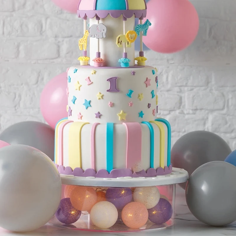 15 X 10.5cm New Clear Acrylic Fillable Cake Stand Cake Tillers Decoration For Baking Tools Acrylic Fillable Stand