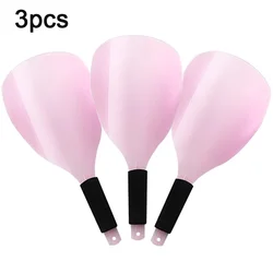 Hair Salon Reusable Face Shield with Sponge Handle - Plastic Haircut and Makeup Protector (3pcs Pink)