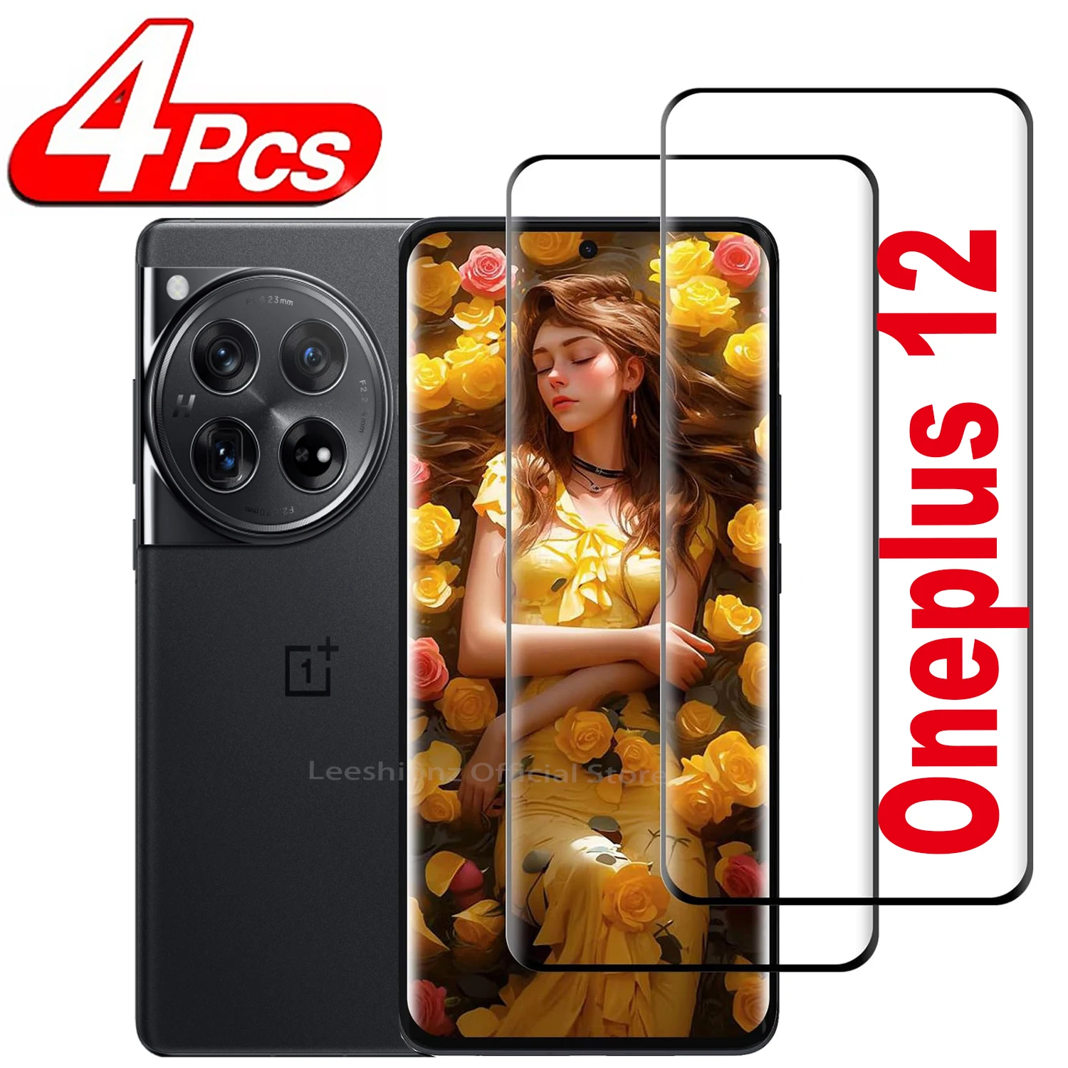 

1/4Pcs Screen Protector Glass For OnePlus 12 Tempered Glass Film