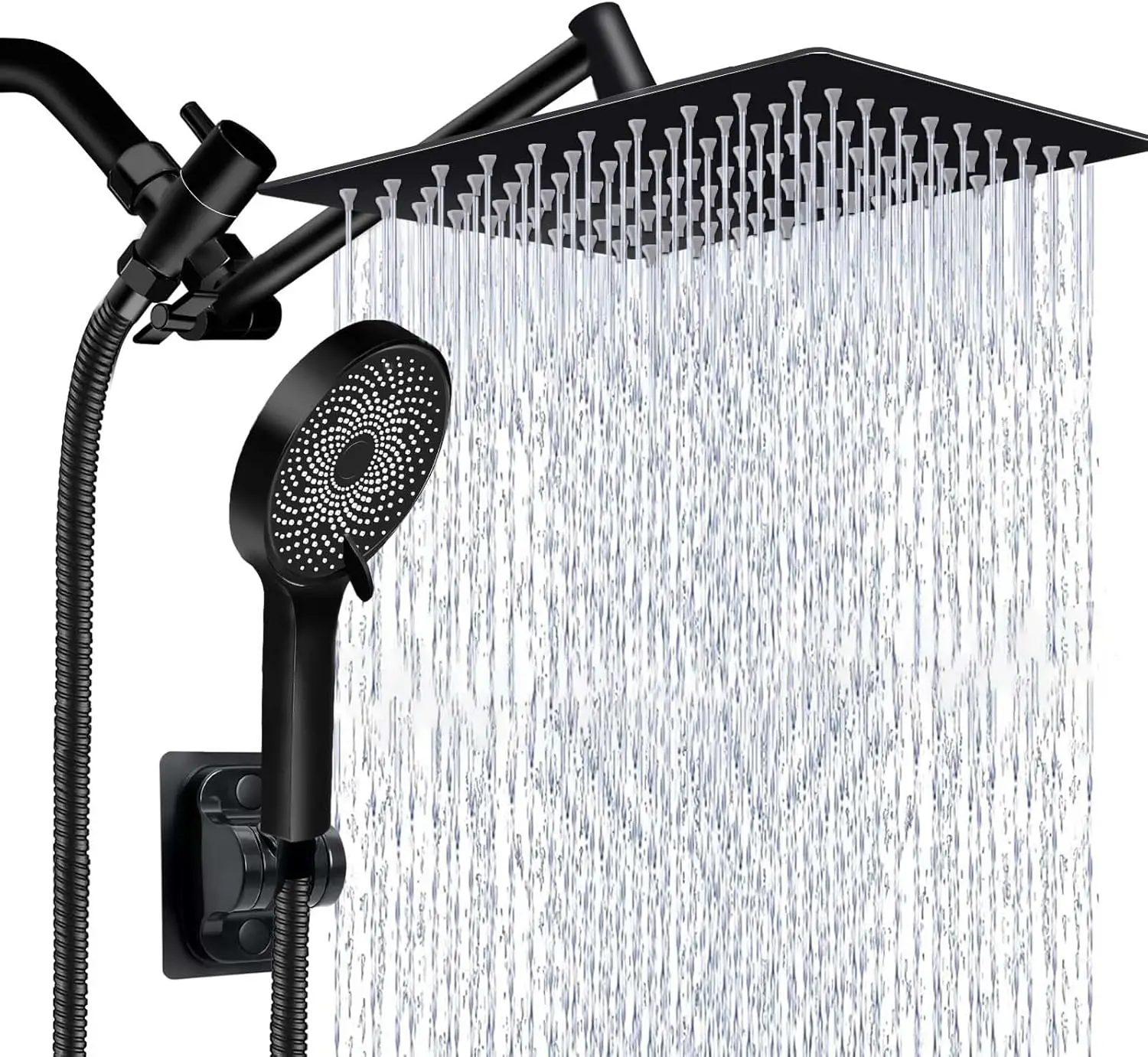 Shower Head,10 Inch Rain Shower Head with Handheld Spray Combo,3 Handheld Water Spray with 60 Inch Long Shower Hose (Sliver) 6
