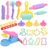 Creative 3D Plasticine Mold Modeling Clay Accessories DIY Play Dough Noodle Tool Kit Plastic Set Knife Mold Kids Educational Toy 6
