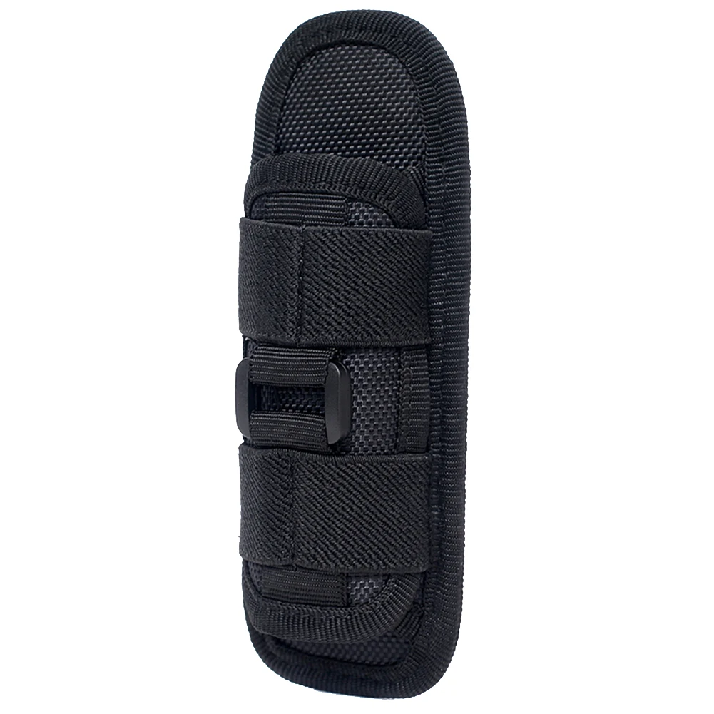 Tactical Flashlight Belt Pouch 360 Degree Rotatable Flashlight Holder Bag Anti Scratch Multifunction for Camping Hiking