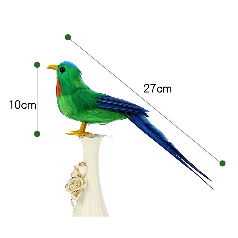 EESLL - Finto uccello in schiuma artificiale con piuma, mini uccellini d'amore con piuma, passero con artiglio con clip, decorazione per albero di Natale, accessori per feste, 12 pezzi