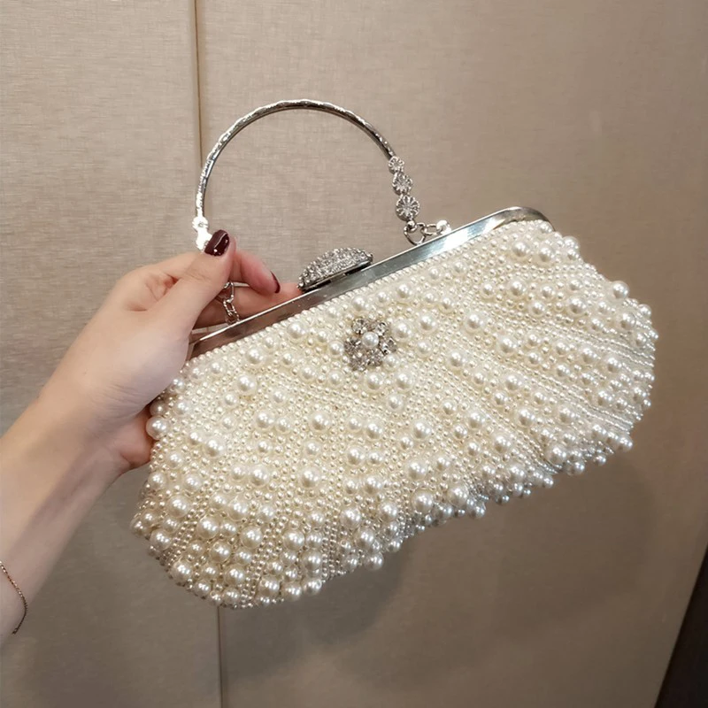 

Spring and Summer 2023 New Pearl Handbag Dinner Bag Diamond Celebrity Bag Cheongsam Bag Banquet Women Bag Dress Handbag Luxury