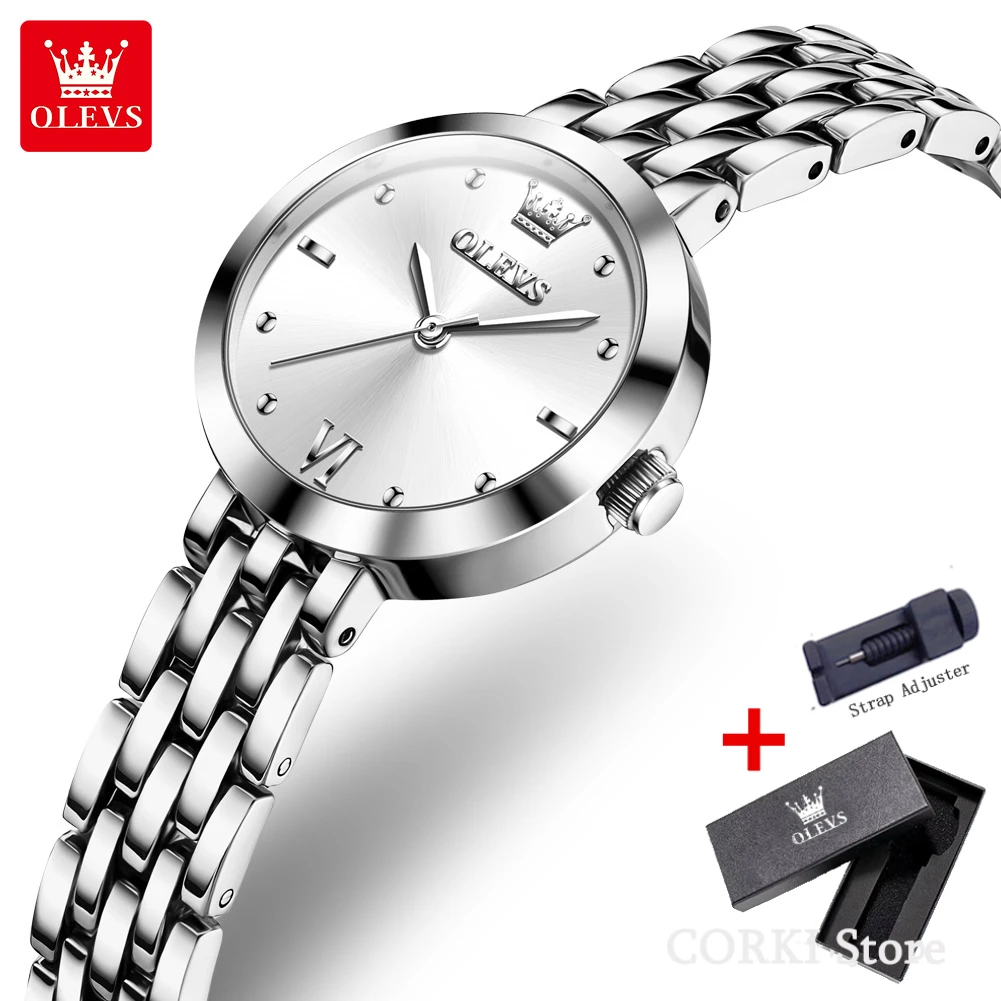 OLEVS 9992 ساعات نسائية فاخرة أنيقة فاخرة ساعة ذهب...