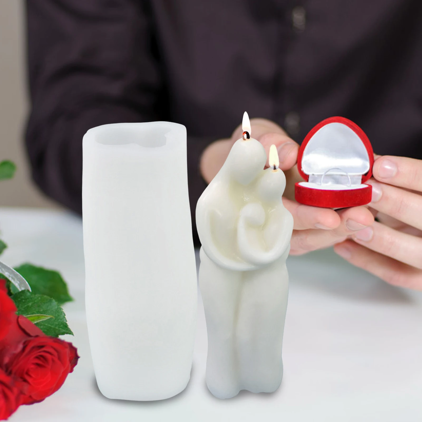 Hugging Couples Silicone Candle Mold Artistic Human Body Art Molds