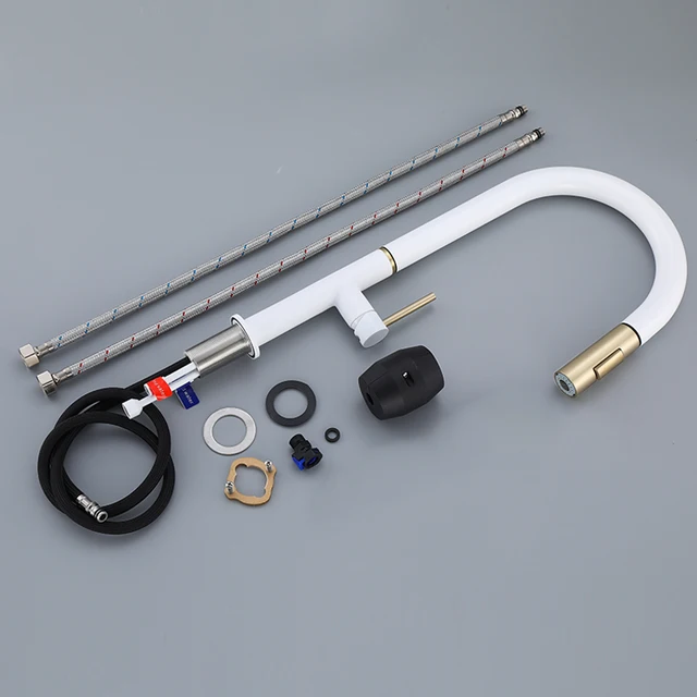 OXG 304 สแตนเลสตะกั่ว-ฟรีก๊อกน้ําห้องครัว Pull-Out Sprayer Dual Water โหมด Gourmet ก๊อกน้ําอ่างล้างจาน 6