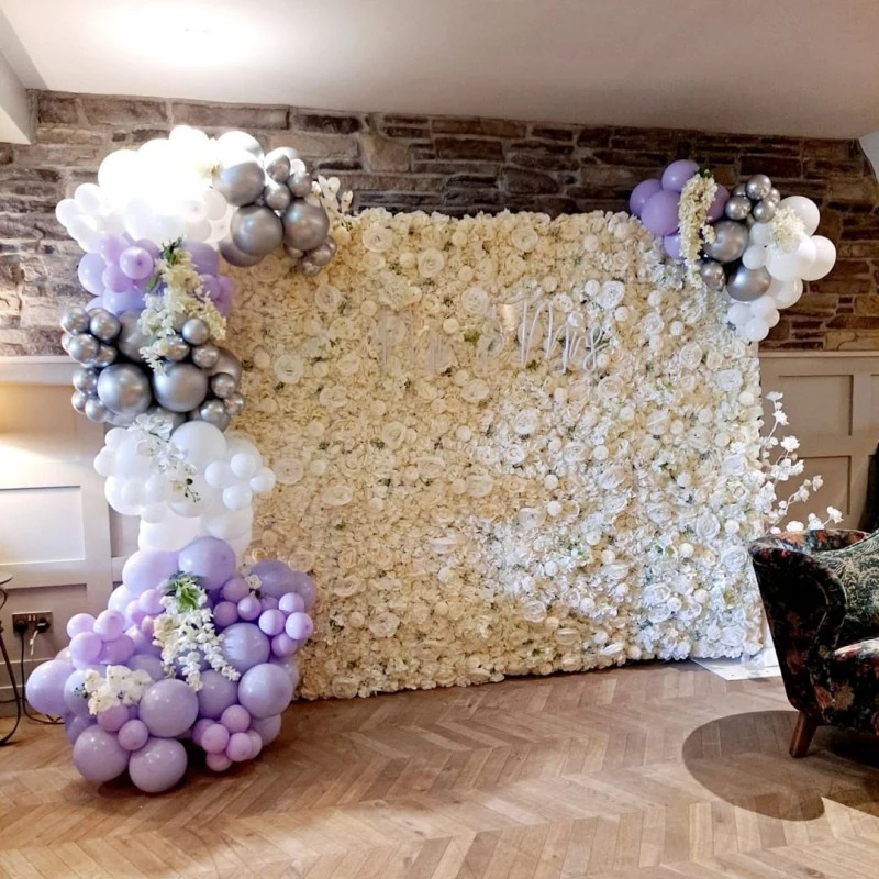 

40x60cm Silk Rose Artificial Flowers Wall Wedding Decoration Flower Panel For Wedding Party Background Decoration