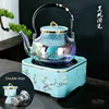 Electric Ceramic Stove Thickened Glass Automatic Timer Keep Warm Automatic Power Off Tea Steamer Household 1200ml Tea Kettle 2