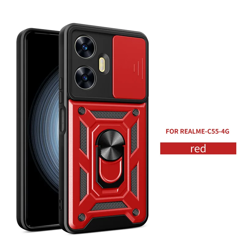 Shockproof Armor Phone Case with Car Holder and Camera Lens Protection