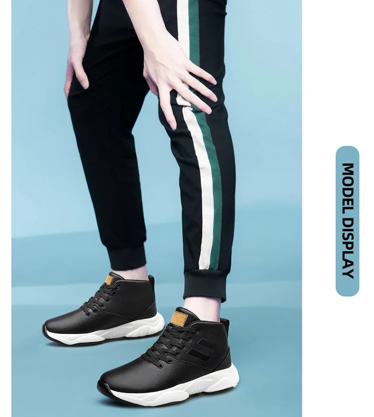 Sneakers Heightening Shoes Breathable Elevator Shoes Height Increase Shoes Leather Shoes Insoles 8CM Man Height Increasing Shoes