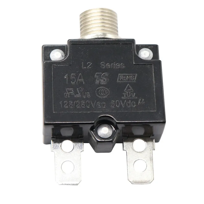 12V Push Button Resettable Thermal Circuit Breaker For Overload Reset