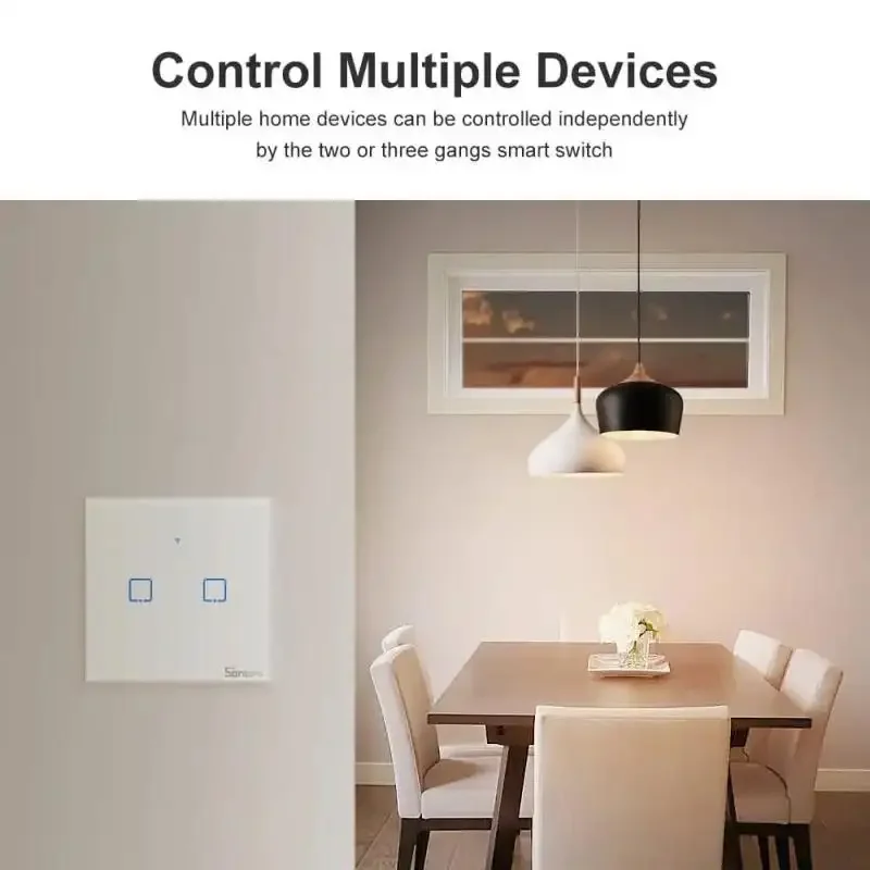 SONOFF TX 와이파이 스마트 벽 터치 스위치, EWelink 앱 RF433 알렉사 구글 홈용 스마트 홈 제어, T0, T1, T2, T3, EU, 미국, 영국, 1, 2, 3 갱