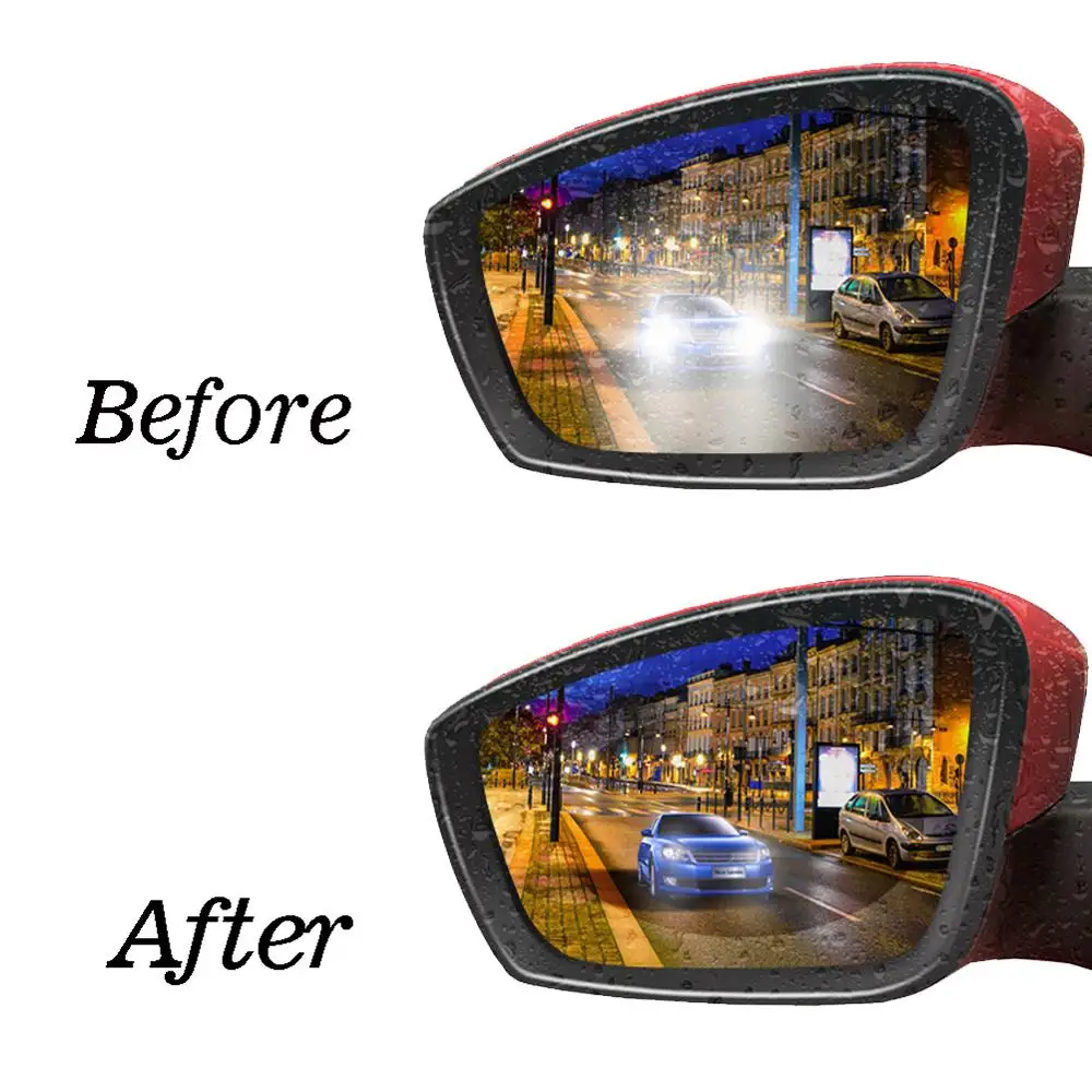 Rearview Mirror Rearview Mirror Protector Universal Car Side Interior Rearview Mirror Anti-Glare Film Rainproof Wing Rear View Glass Protective Sticker Auto Accessories