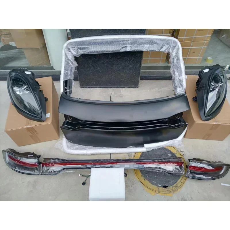 Set 4 Accessori ABS Posteriore Per Fanali Porsche Macan 2014-2017 - Finto Argento Opaco, Facili Da Installare