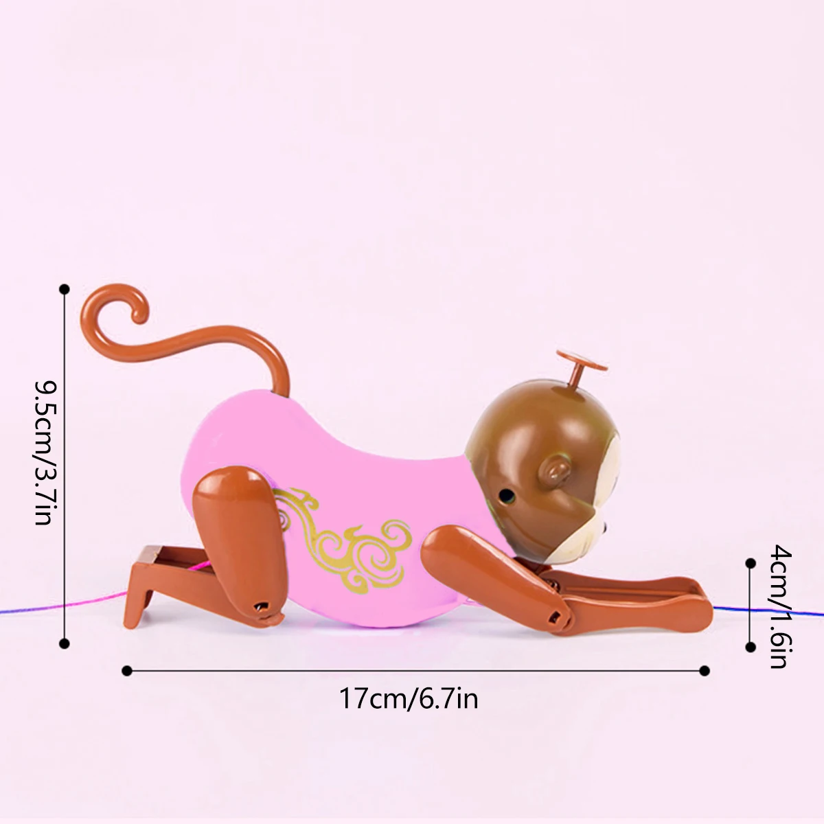 귀여운 블루 핑크 카와이 원숭이 밧줄 등반 장난감, 어린이  동물 인형 부모-자식 상호 작용 놀이 장난감 생일 선물