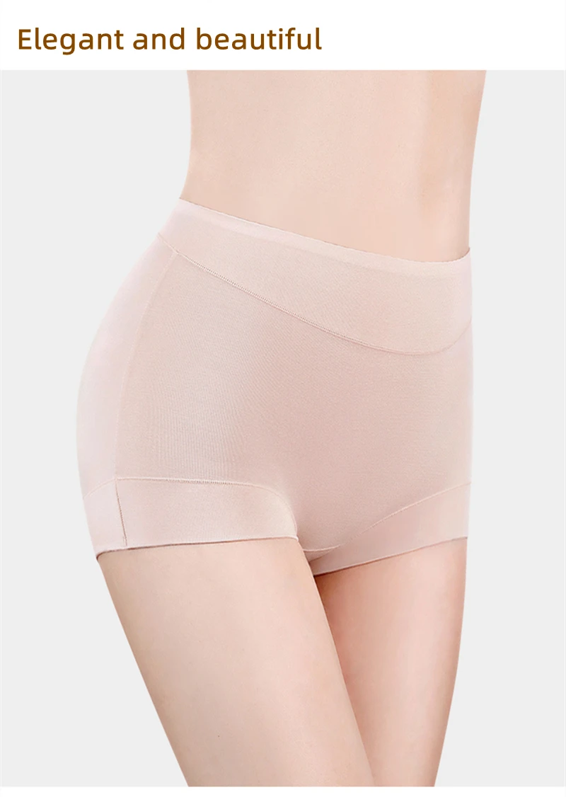Women's Underwear 60s Modal Fabric Panties for Women High-Rise Female Underwear Briefs Cozy Underpants Plus Size Safety Shorts