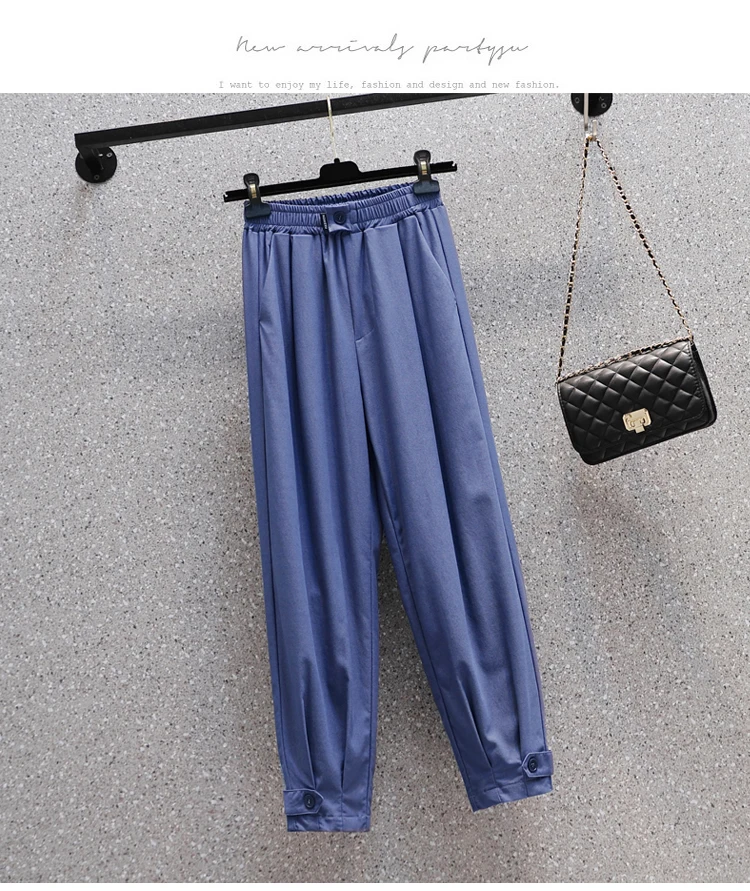 Women Spring and Autumn Elegant Straight Pants For Women Casual High Waist Stretch Ankle-Length Trousers Womens Plus Size XL-5XL adidas track pants