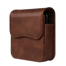 Leather Belt Clip Holster Pouch Universal Waist Bag Case Cover for 3.74-3.14-0.98 inch (Brown)
