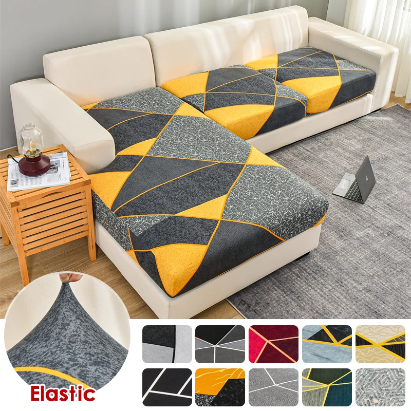 Stretch Floral Sofa Seat Cushion Cover Elastic Sofa Covers for Living Room Armchair Couch Cover L-Shape Sofa Cover Removable 2