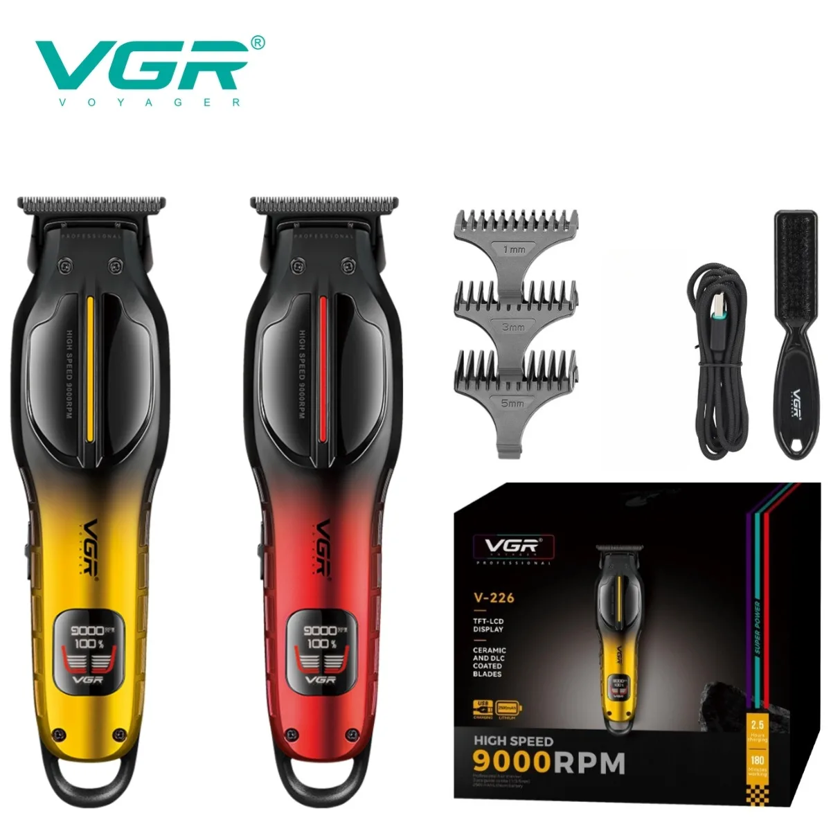 VGR ماكينة حلاقة لاسلكية ماكينة قص شعر كهربائية ما...