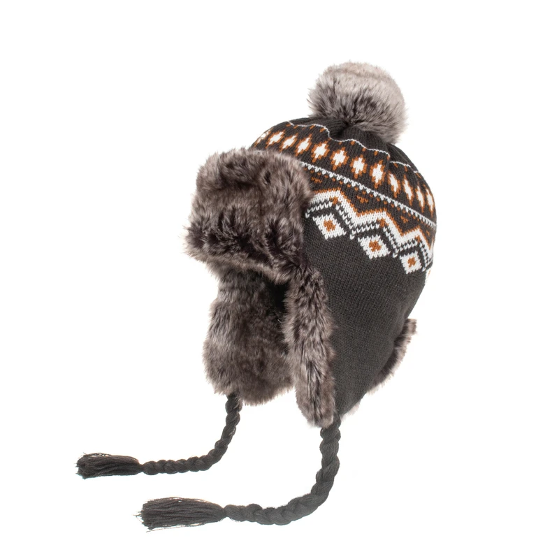 Nieuwe Winter Bomber Vrouwen Mannen Warme Sneeuwmuts Bont Pompom Winddicht Breien Oorklep Trapper Meisje Unisex Cap Bonnet Gift_voghion.com