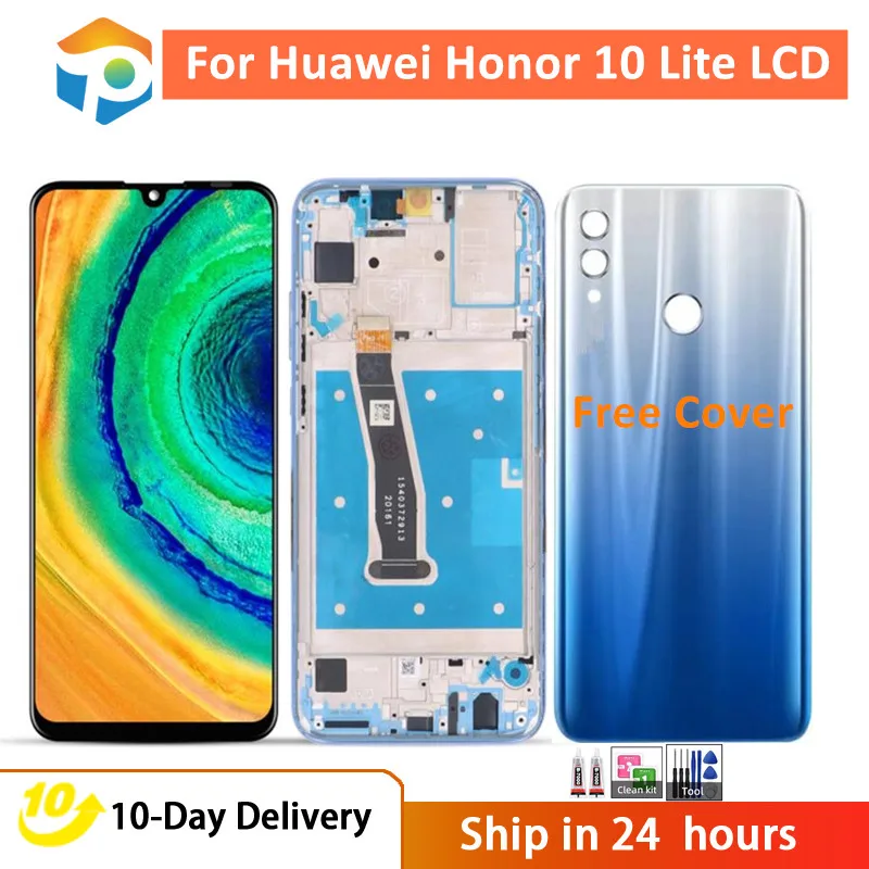 

For Huawei Honor 10 Lite LCD Display Screen Touch Digitizer Assembly For Honor 10i HRY-LX1 HRY-LX2 With Frame Replacement