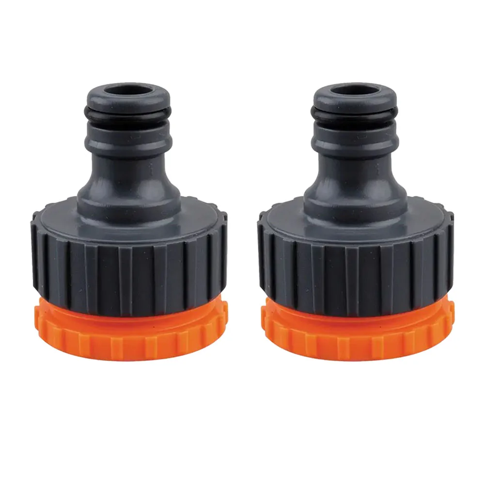 2pcs Hose Tap Quick Connector Nipple 3/4 Inch And 1/2 Inch 2in1 Graden