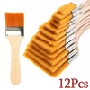 12pcs/set Memory Nylon Paint Brushes Set for Acrylic Oil Drawing Watercolor Wooden Painting Brush Tools Art Supplies 1