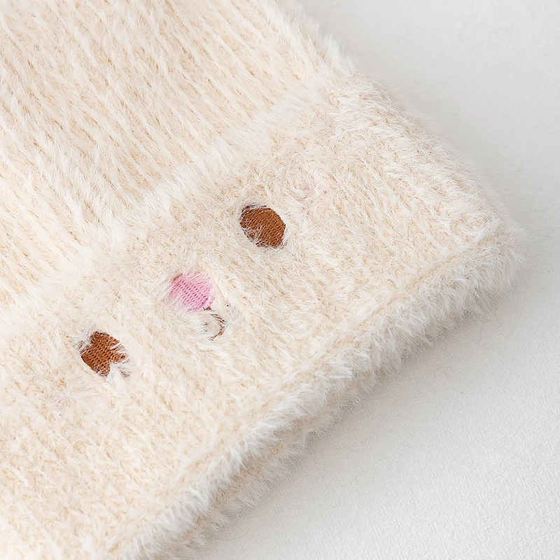 Hot Sale Cute CAT EAR Beanie Faux Fur Winter Hats For Women Fashion Outdoor Dandy Knit Hat Warm Cap For Girl Gifts