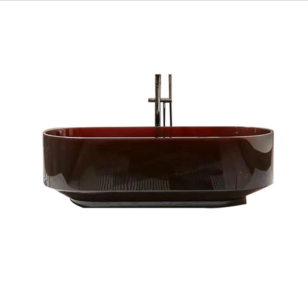 1600x700x550MM Advanced Resin Bathtub Colourful Transparent Tub 1061C