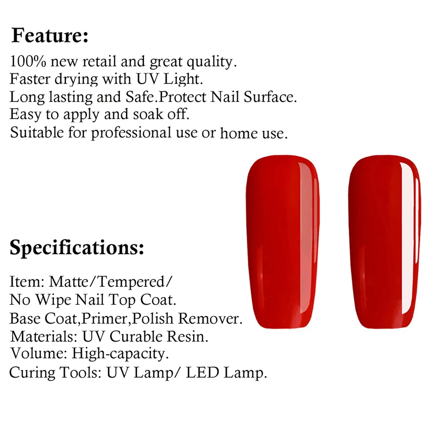 Gel Nail Art Set Gel Nail Polish FOONBE 120g/250g/330g Base Gel Super Top Coat Matte Top Coat Gel Polish Soak Off UV LED Varnish Functional Nail Salon