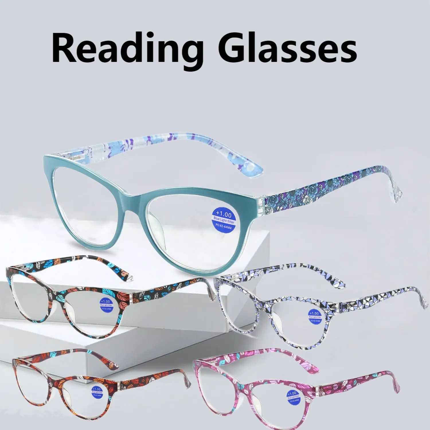

Cat Eye Reading Glasses Anti-blue Light Presbyopia Glasses For Women Portable High-definition Presbyopic Eyeglasses +1.0 to +4.0