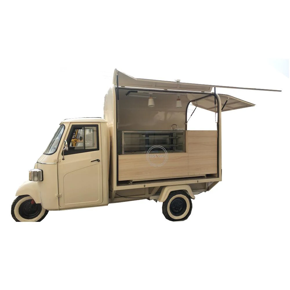 Vendita Calda Cibo Ape Camion Mobile Hot Dog Caffè Mini Carrello Catering Carrello Piaggio Tuk Tuk E Colore Diverso