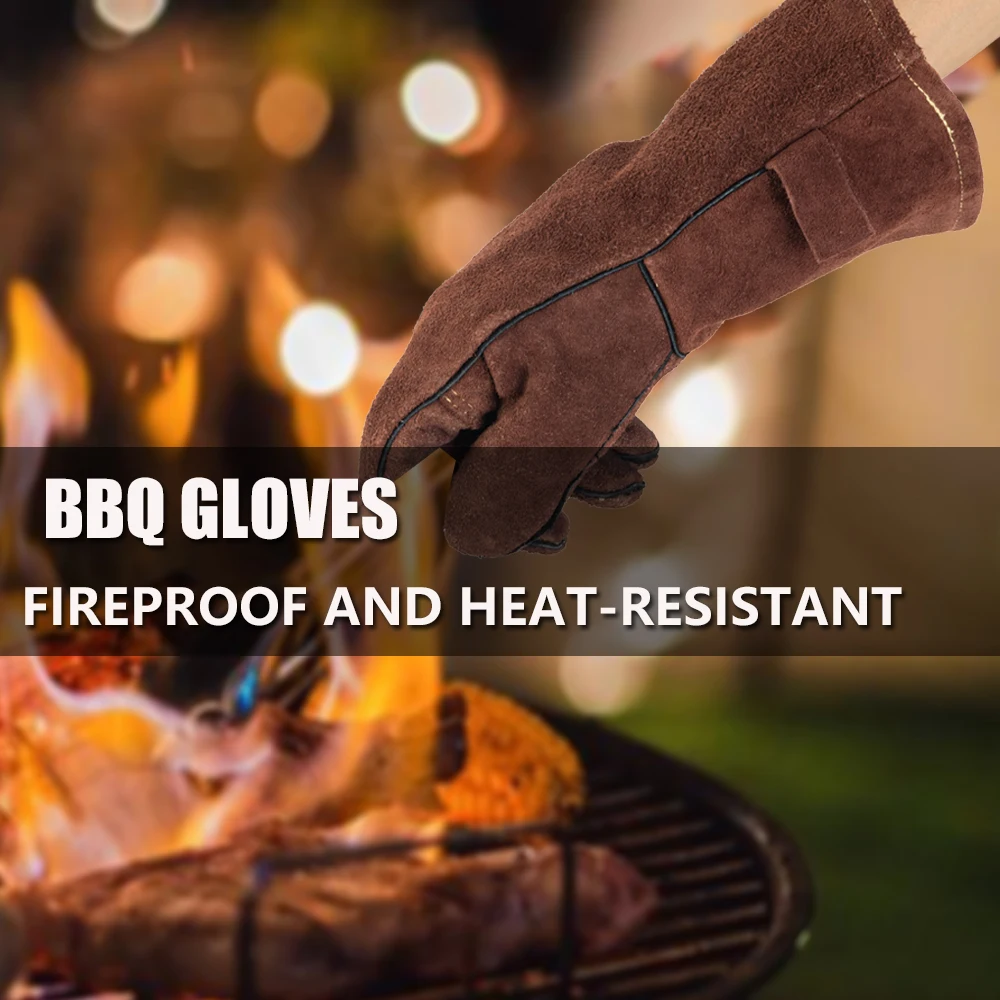 Work gloves protective gloves insulating gloves 14 inch welding gloves for welder heat insulation