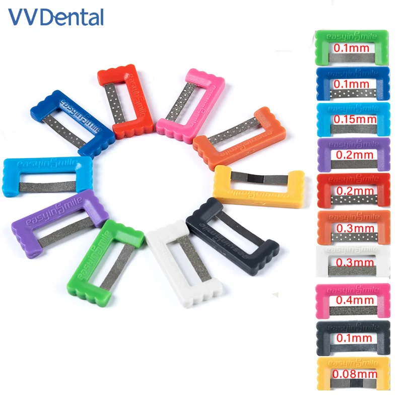 10Pc Orthodontic Interproximal Stips Enamel Reduction Polishing Strips Dental IPR Stripping Kit Serrated Saw for Dentist