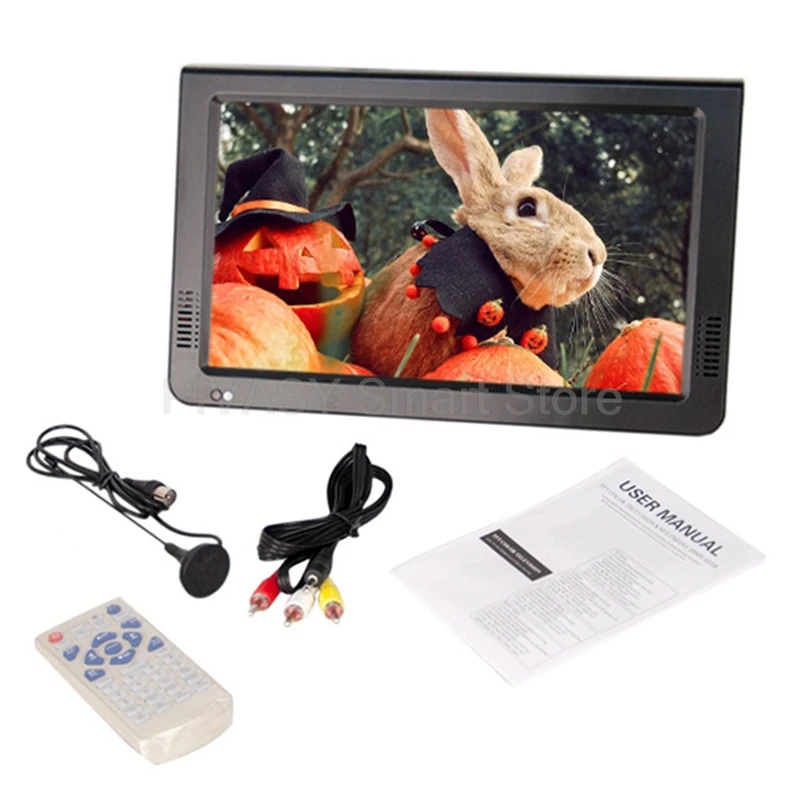 10.1 Inch Movable Portable Digital TV Monitor Car Screen LED Domestic Outdoor Lightweight Slim Small Mini Manufacturer Battery