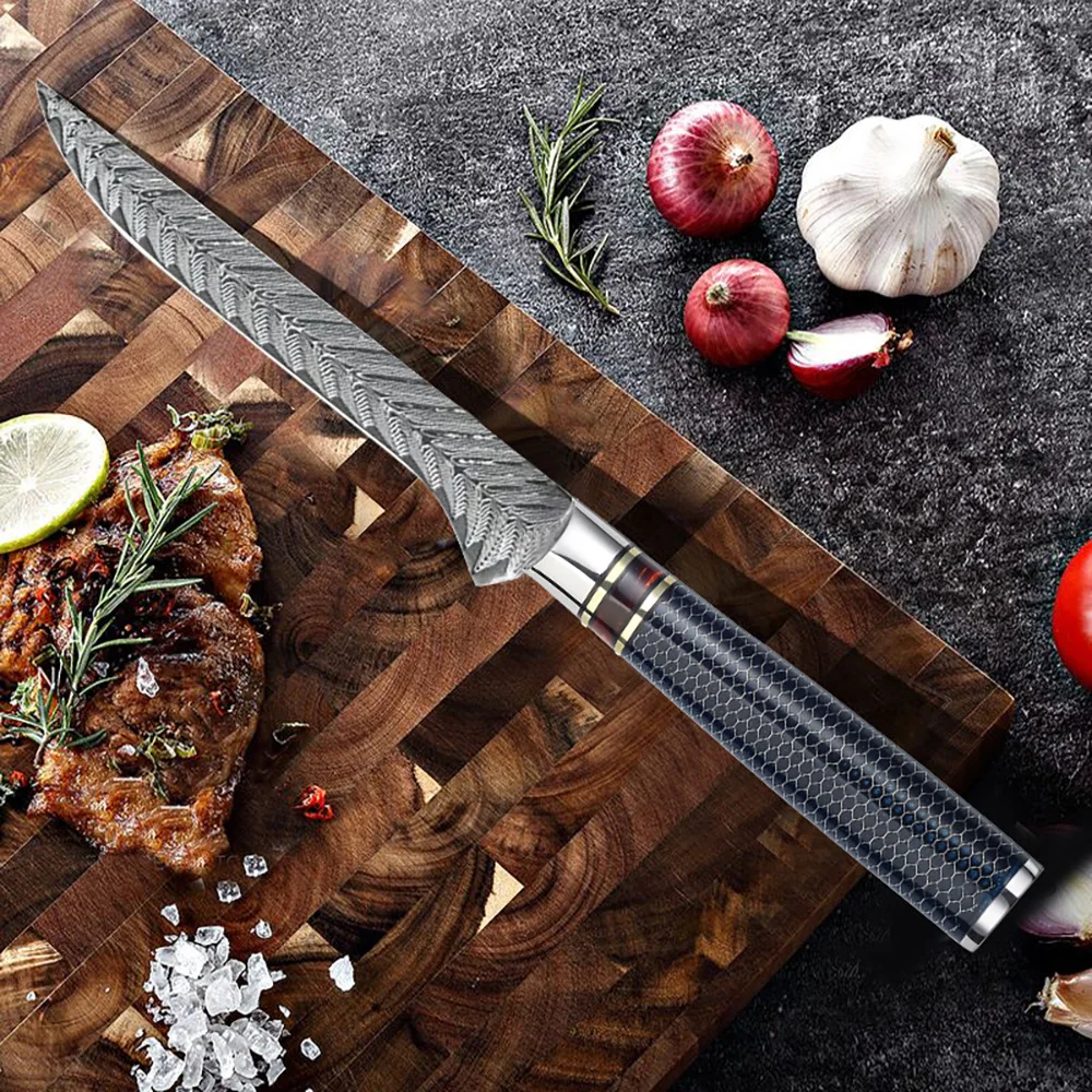 

Damascus Steel Knife High Quality Japanese Chef Knife Resin Handle Slicer High Carbon Steel Kitchen Knife Fruit knife Knife Set