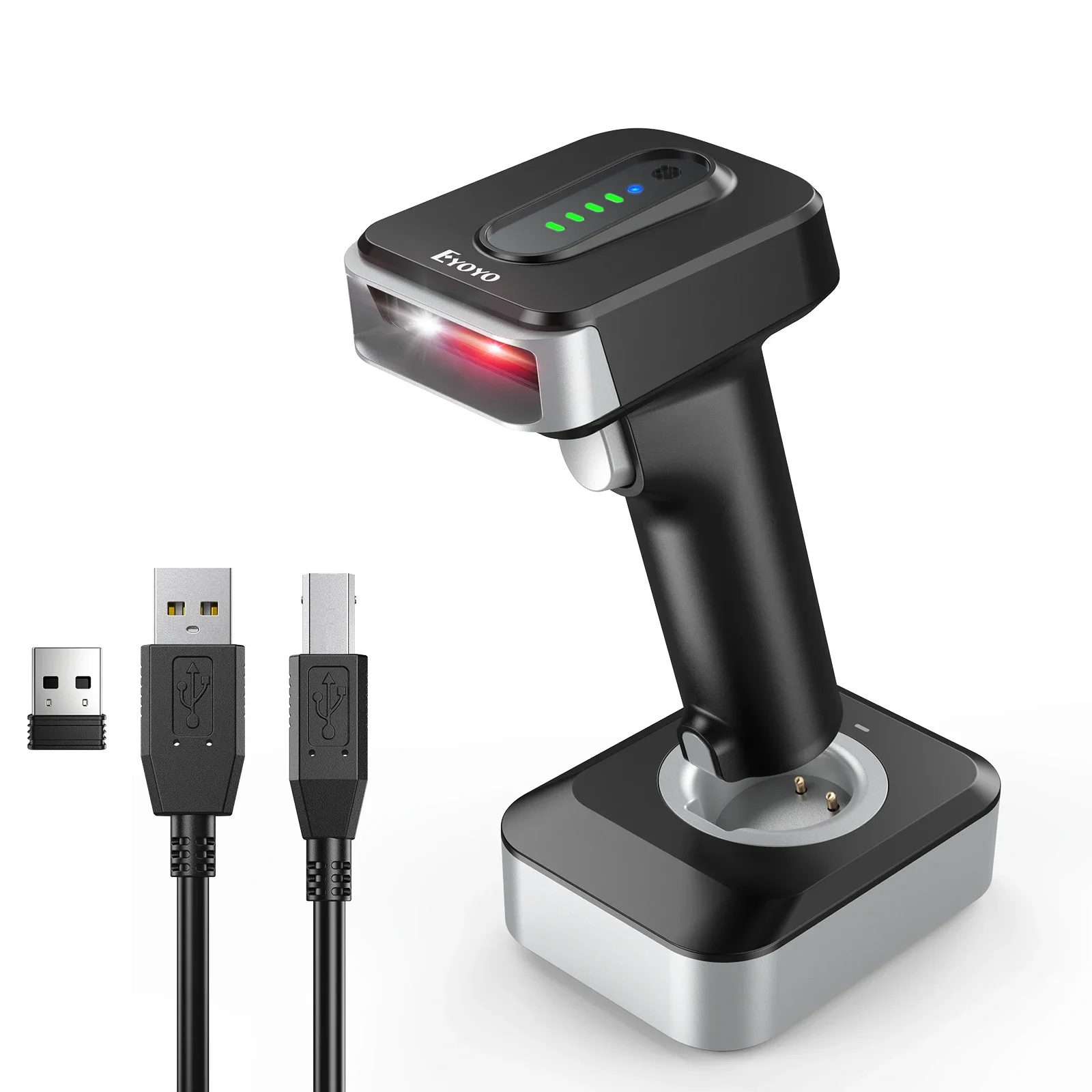 Scanner de codes-barres 2D Eyoyo EY-029 avec base de chargement
